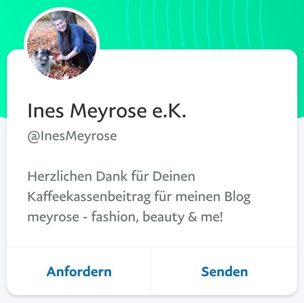 Kaffeekasse Ines Meyrose bei PayPal