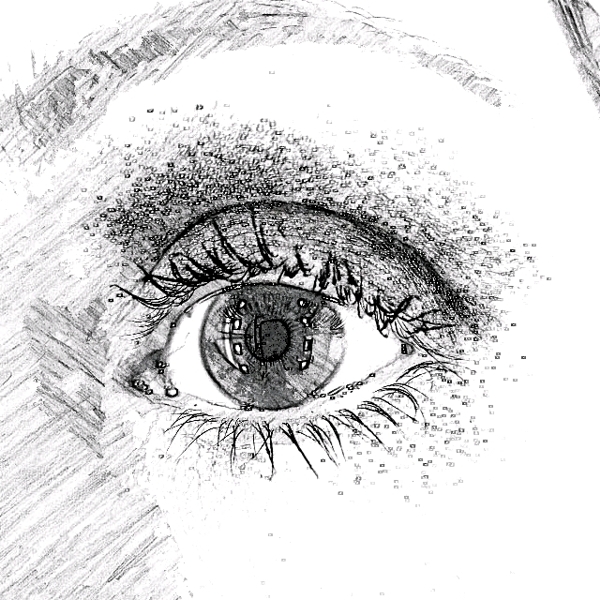 Ines Meyrose Auge schwarz-weiß