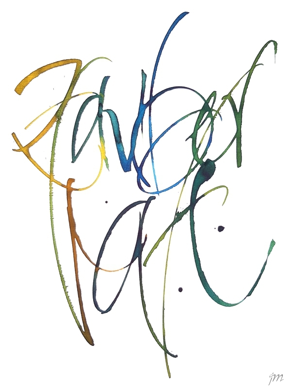 "Zauberhaft" - Kalligraphie von Ines Meyrose