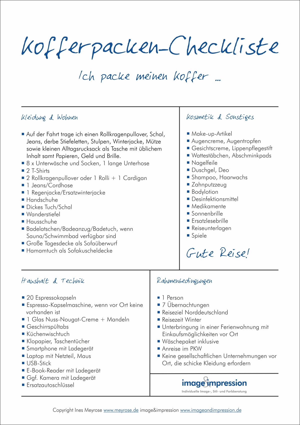 Kofferpacken mit Checkliste - meyrose - fashion, beauty & me