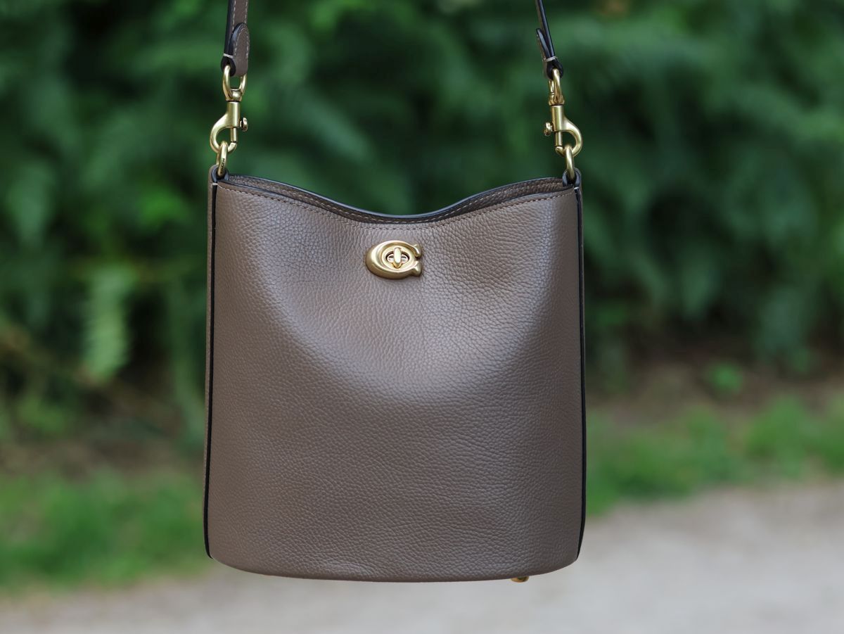 Coach Handtasche / Schultertasche Modell Willow in der Farbe Dark Stone / Taupe