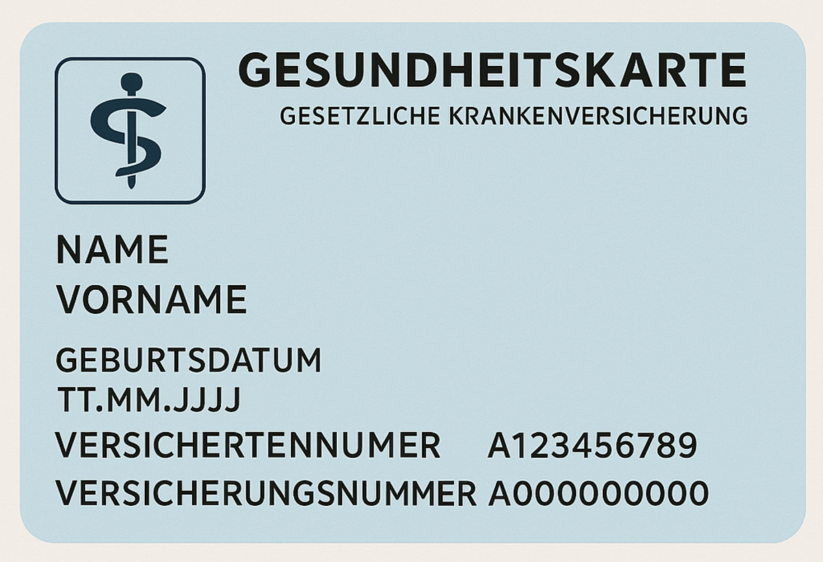 Gesundheitskarte der Gesetzlichen Krankenversicherung - KI generiert