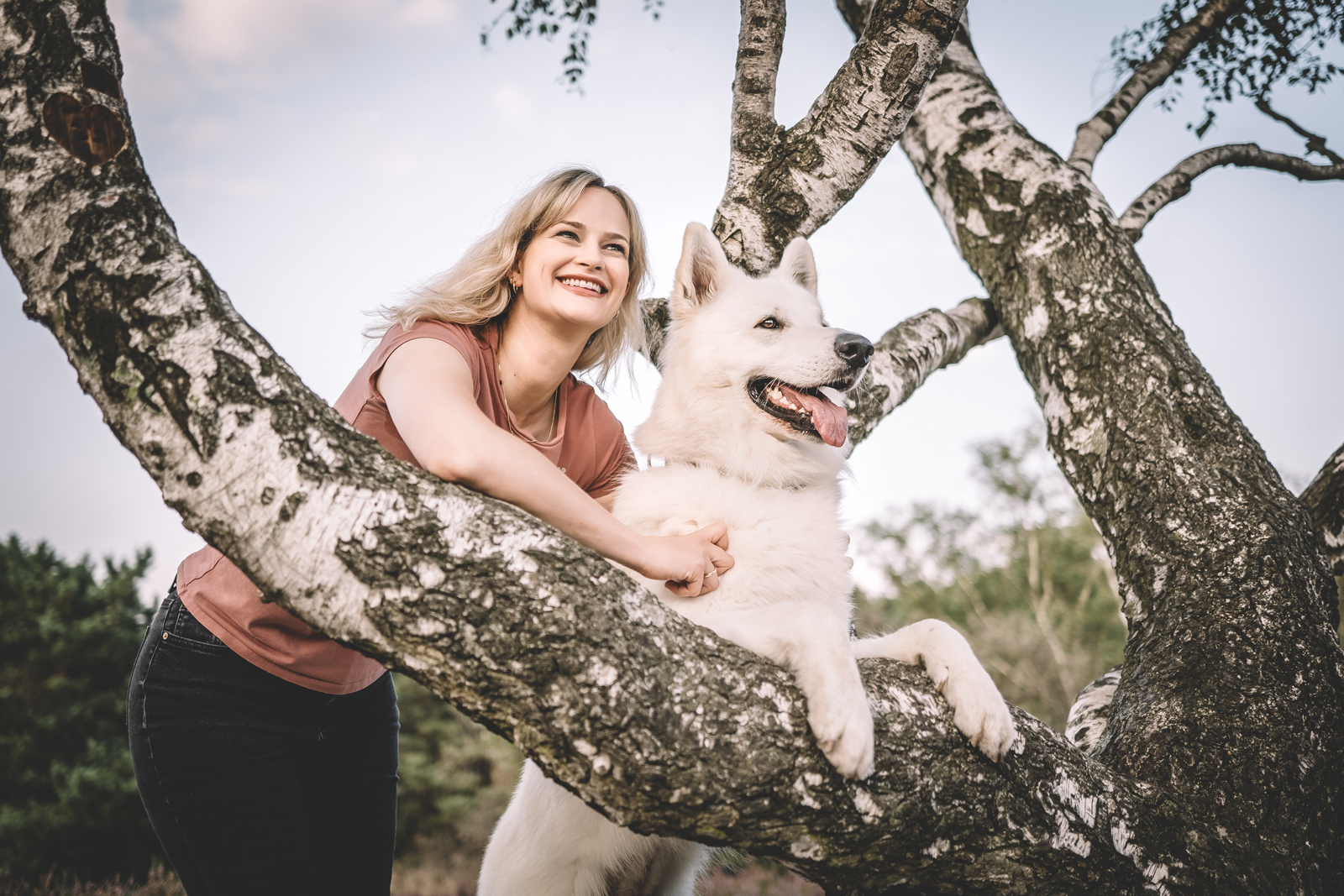 Christina Hormann mit Hund Charlie - Coypright Nadine Gänßlen Photography
