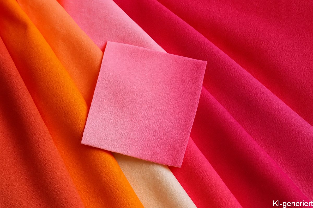 Warme Orangetöne und kaltes Rosa, Pink und Rot im Warm-Kalt-Kontrast - Bild mit KI-generiert